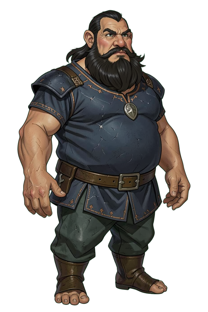 Example male Dwarf adventurer