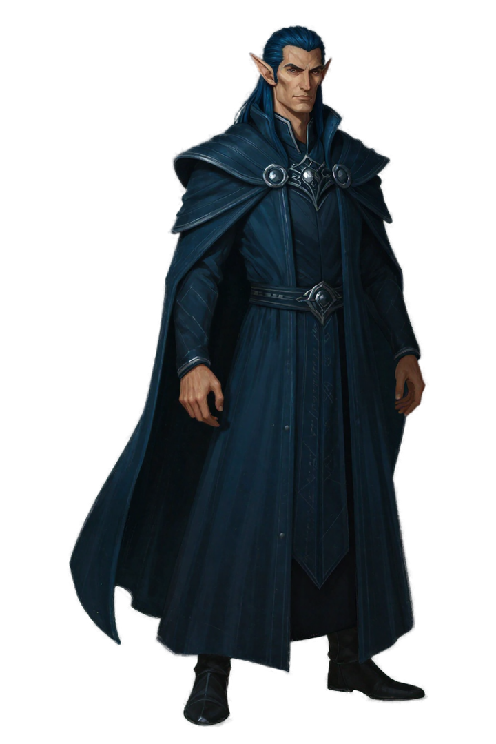 Example male Elf adventurer
