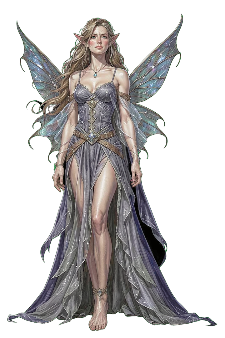 Example female Faerie adventurer
