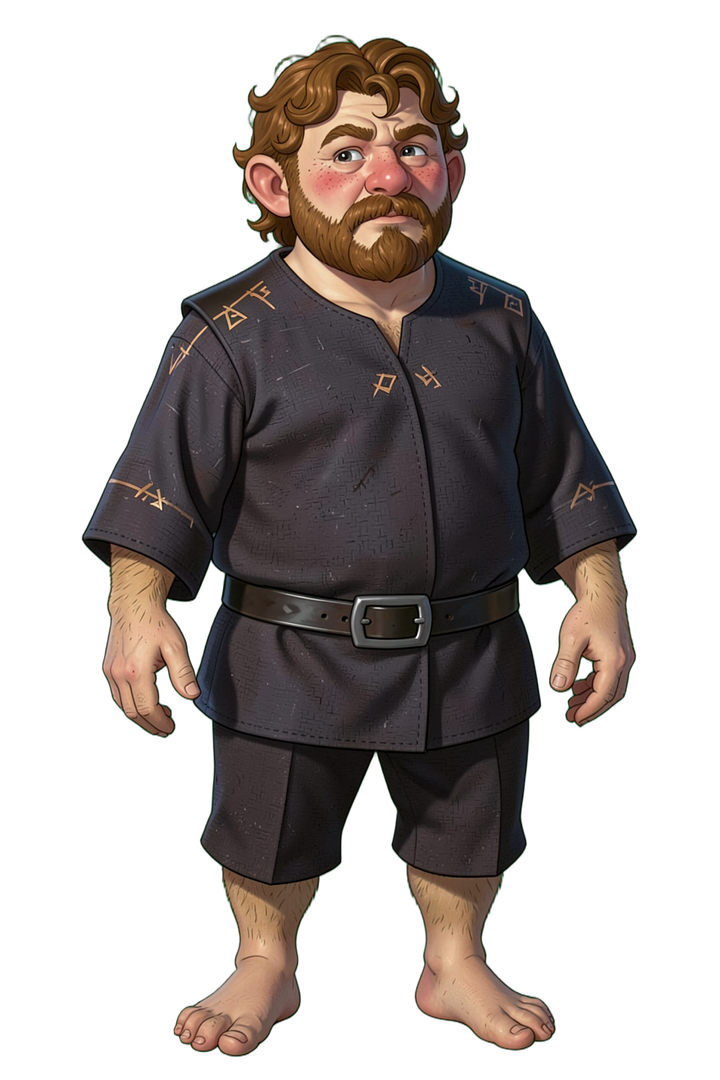 Example male Hobbit adventurer