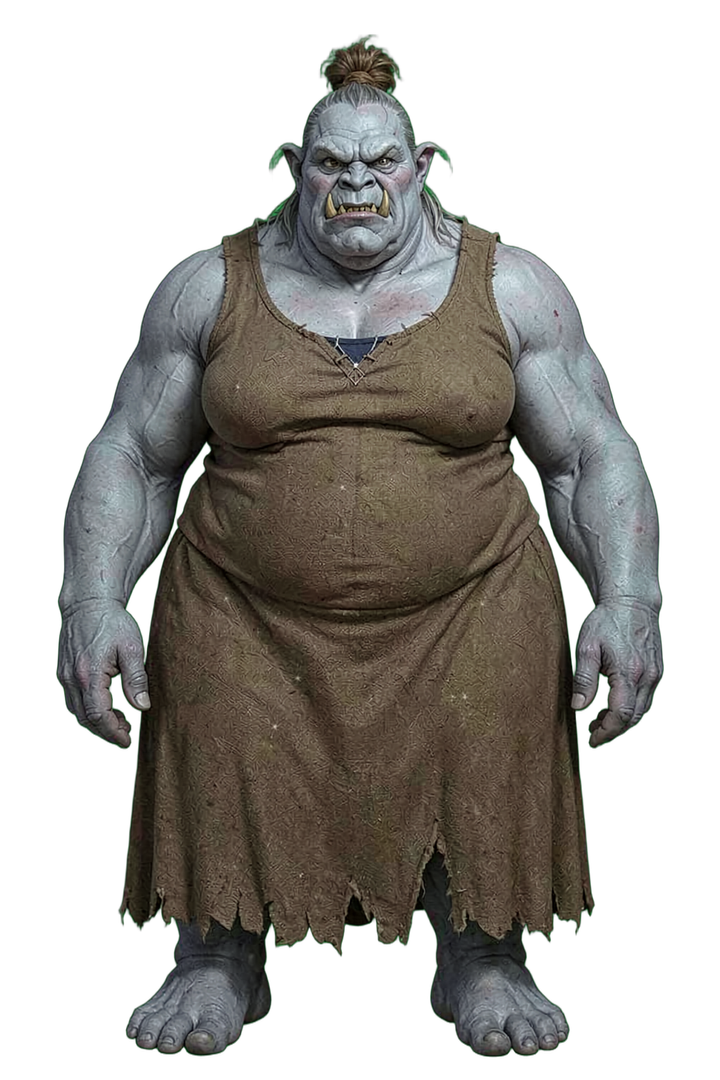 Example female Ogre adventurer