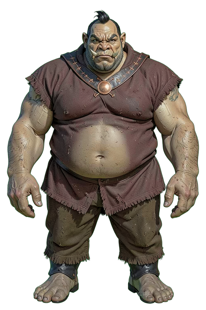 Example male Ogre adventurer