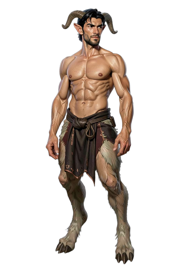 Example male Satyr adventurer