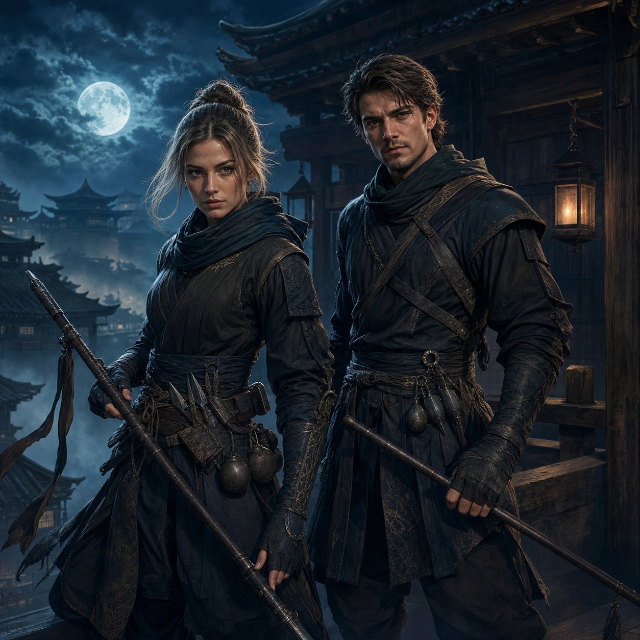 A woman and a man of the Ninja class